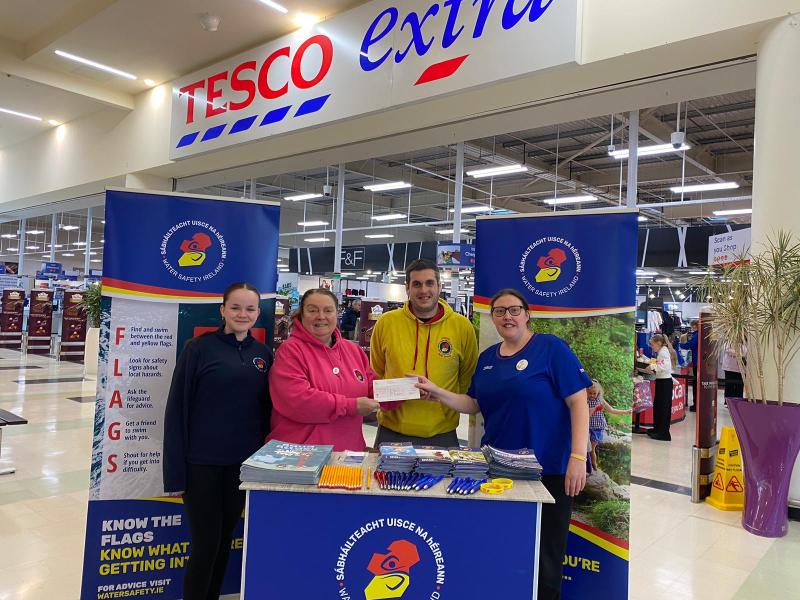 The cheque presentation in Tesco Extra in Monread Shpping Centre in Naas