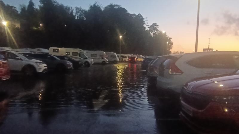 Donegal Town's pier car park on Friday evening. PHOTO: Siobhan McNamara 