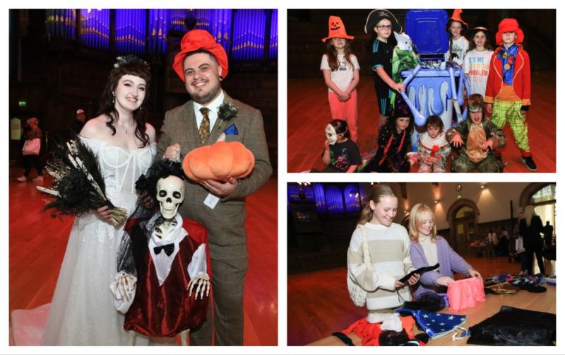 IN PICTURES: People dive into the treasure trove of free spooky outfits at the Halloween Costume Swap 