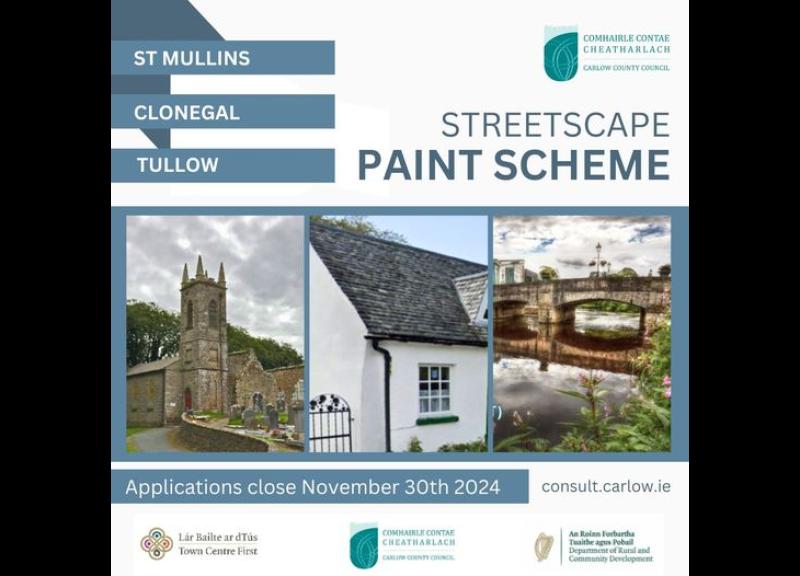 Carlow Council open applications for Streetscape Paint Scheme in a number of local Carlow areas