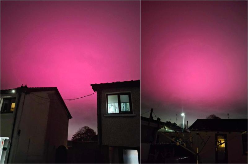 People baffled by eerie pink sky over Ireland and it's not the Northern Lights 