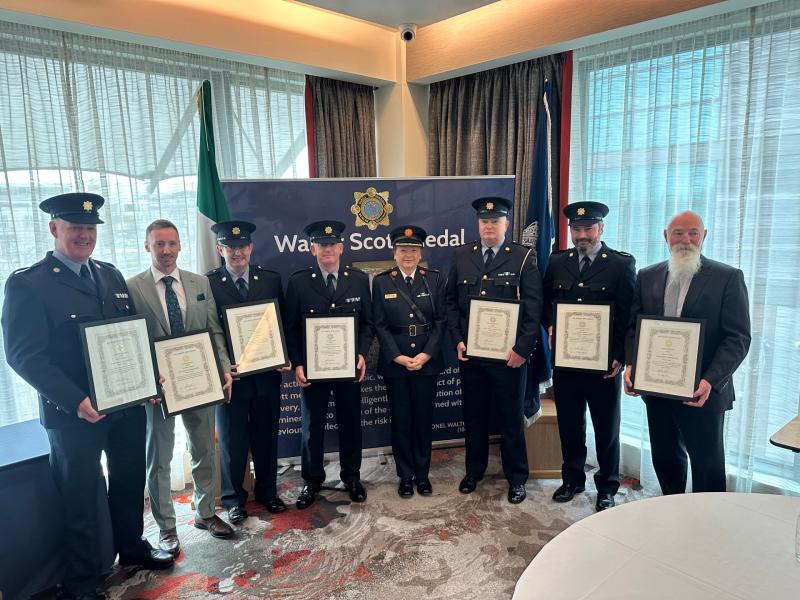 Garda who rescued woman from the river Suir in Tipperary receives Scott Medal for bravery 