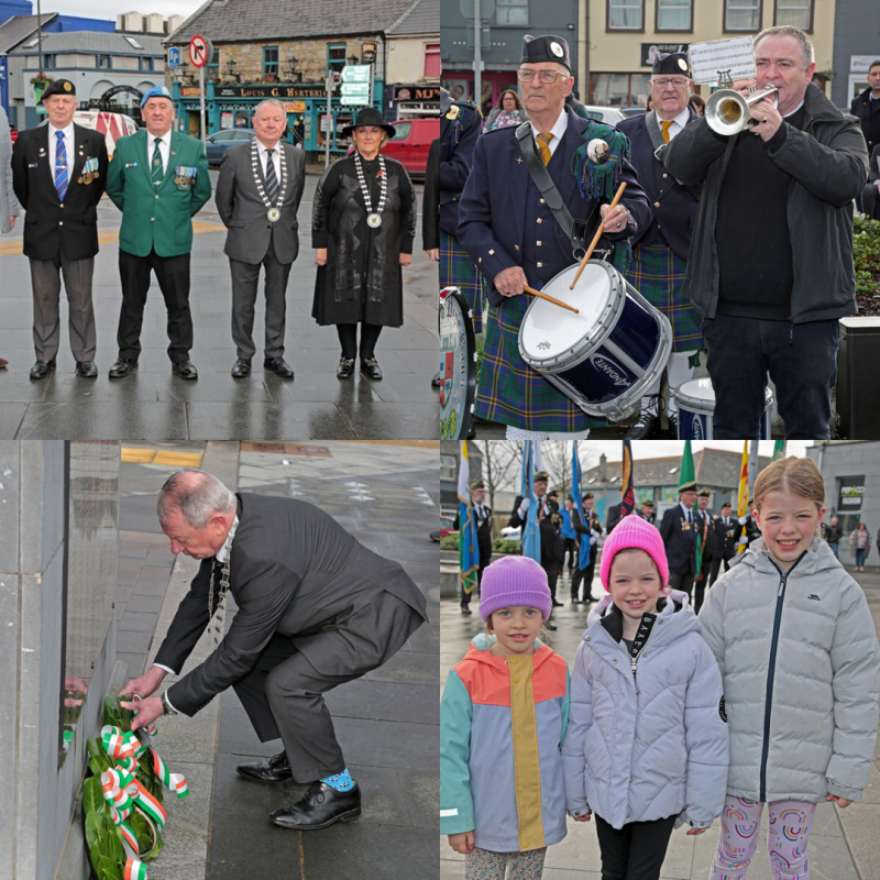 PICTURES | Solemn Remembrance Sunday commemoration at the Longford Great War Memorial