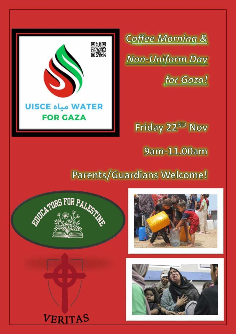 St Joseph&rsquo;s hosting coffee morning fundraiser for Uisce for Gaza