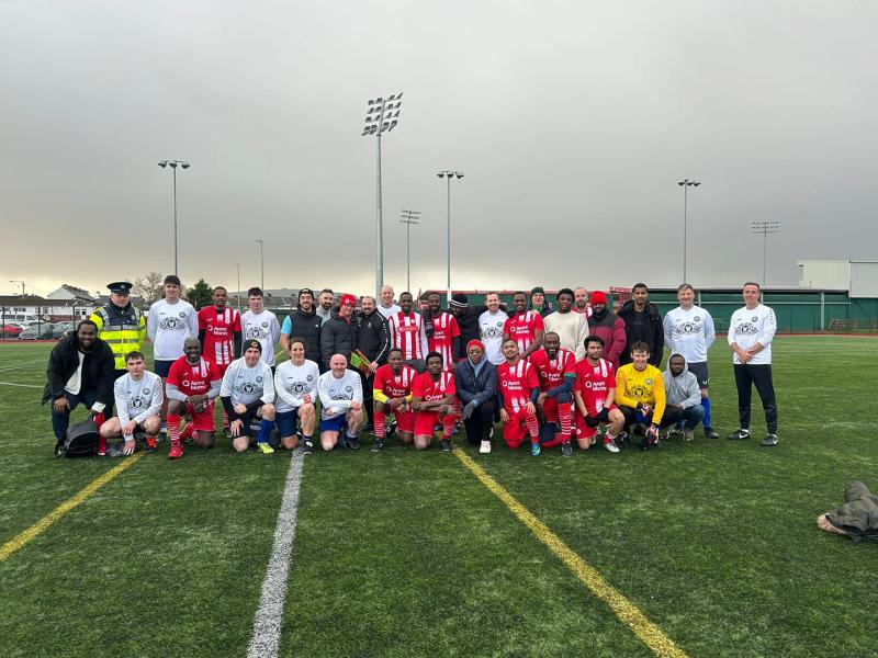 Leitrim players part of successful integration event with Sligo Rovers and An Garda S&iacute;och&aacute;na