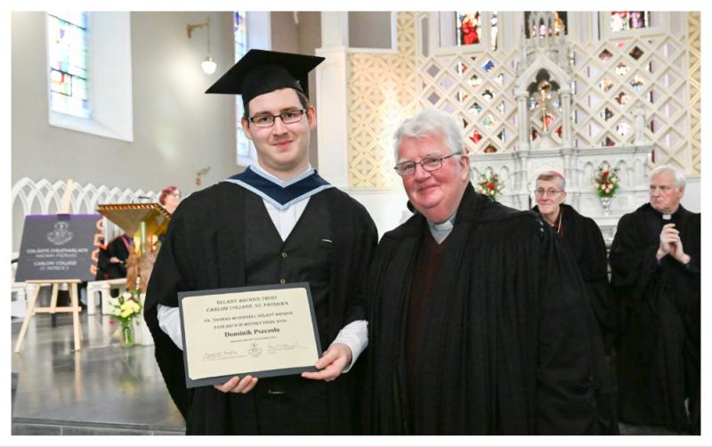 Waterford Student Receives Top Award at Carlow College Graduation