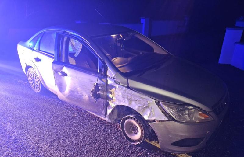 Gardaí in Cork arrest driver on suspicion of driving intoxicated and with one tyre missing!