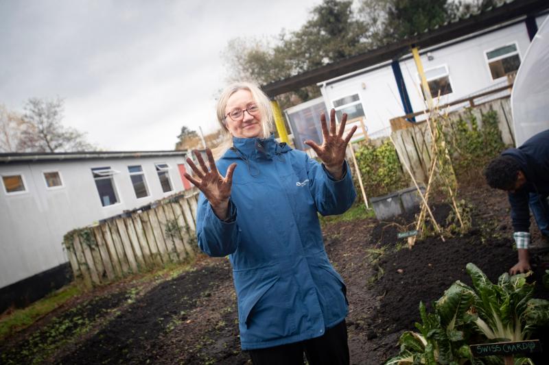 Local teachers get their hands dirty at Hollybush PS during ‘No Dig Gardening’ training