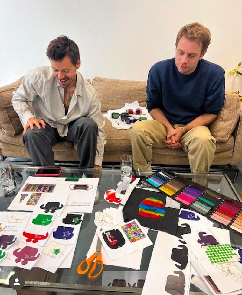 Magherafelt designer Johnathan Anderson and Harry Styles. Credit: Instagram @Pleasing