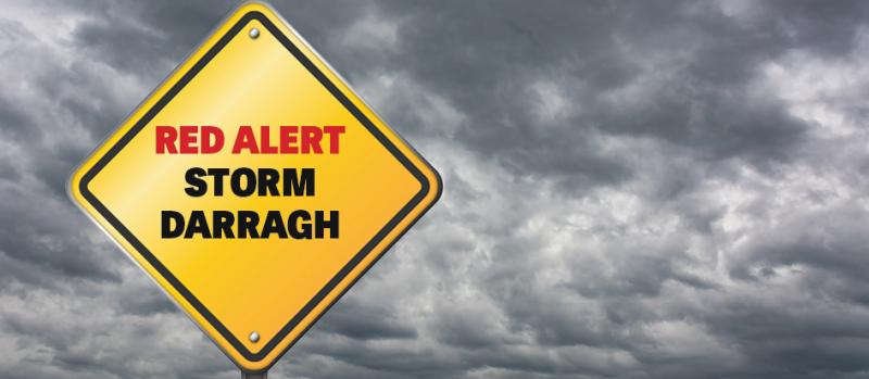 RED ALERT: Met Eireann issues rare Red Warning as Storm Darragh set to bring damaging winds
