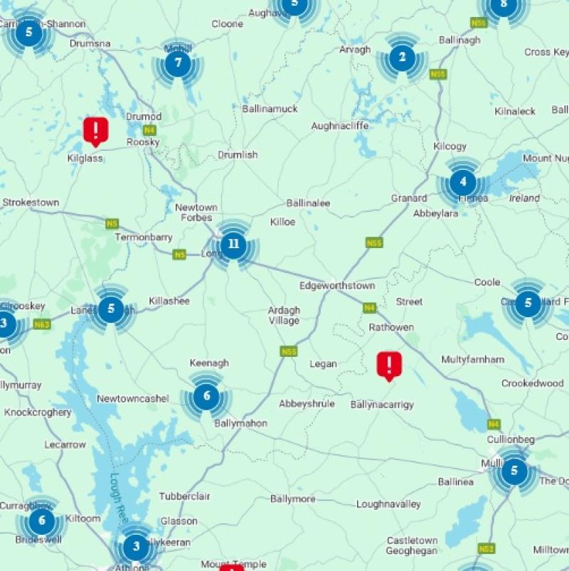 Power outages across county