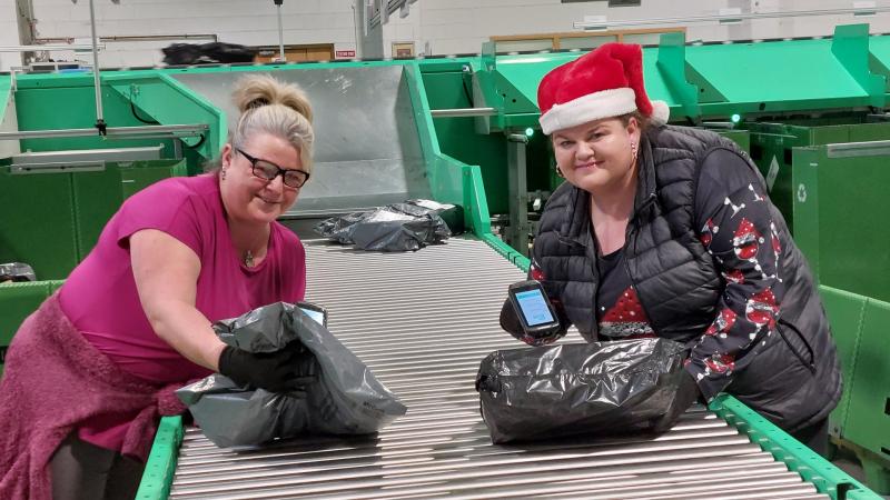Portlaoise mail centre staff are helping Santa Claus this Christmas
