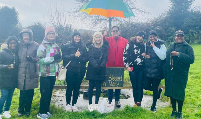 Residents and friends of Bridgewater House in Carrick-on-Suir visit St Brigid's Holy Well