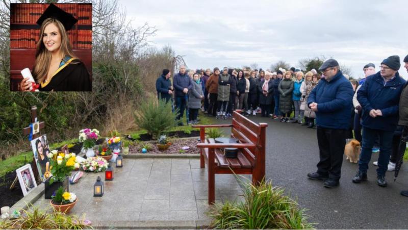 Ray Murphy at the shrine to his daughter Ashling on the Grand Canal on Sunday