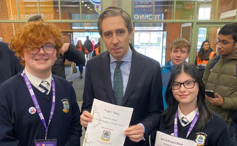 Local Tipperary TY students meet with Taoiseach at BT Young Scientist Exhibition