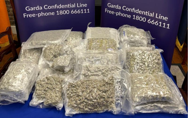 Man arrested and €400k of 'vacuum-sealed bags' of cannabis seized as gardaí raid house