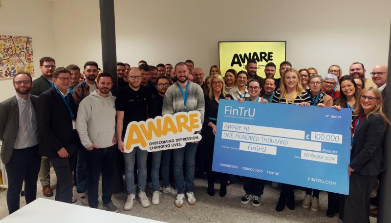 FinTrU and charity partner AWARE NI celebrate successful partnership