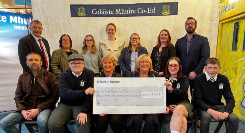 Local Tipperary secondary school makes generous donation to cancer care charity