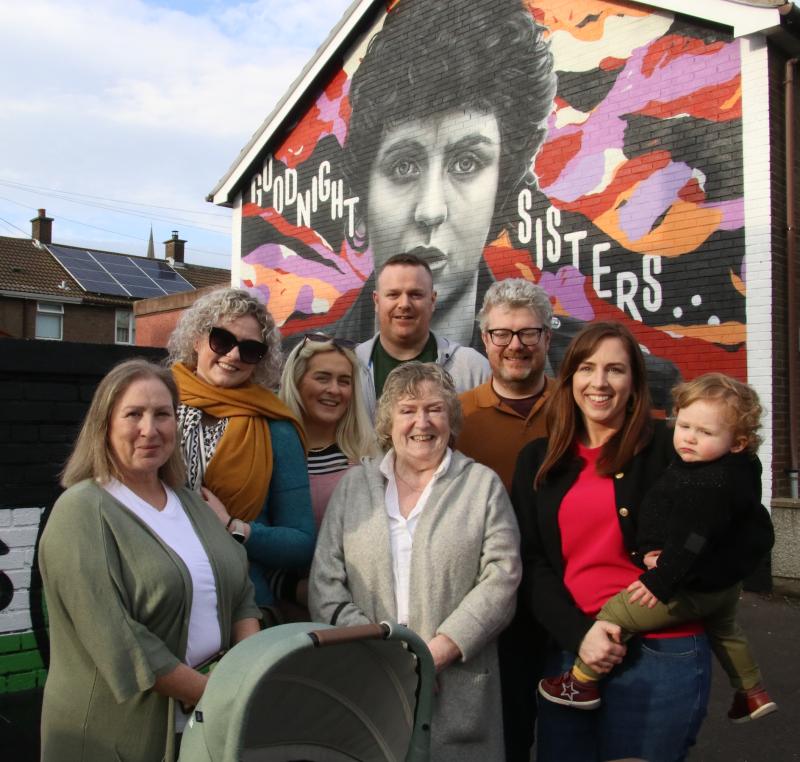 The family of Nell McCafferty and the unveiling of the mural celebrating her 'life and legacy'.