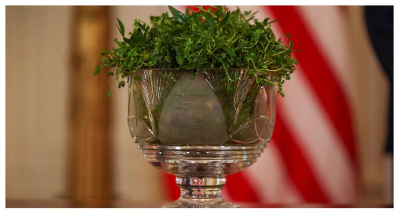 Taoiseach gifts Donald Trump Waterford-made crystal bowl during White House visit