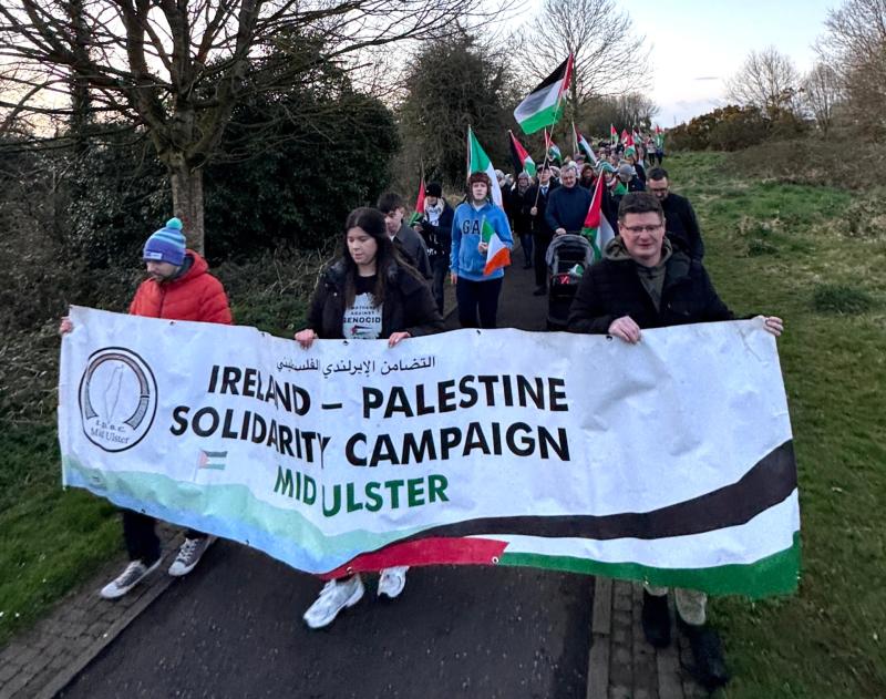 Hundreds march for the Mothers of Gaza in Toome on Mother's Day weekend