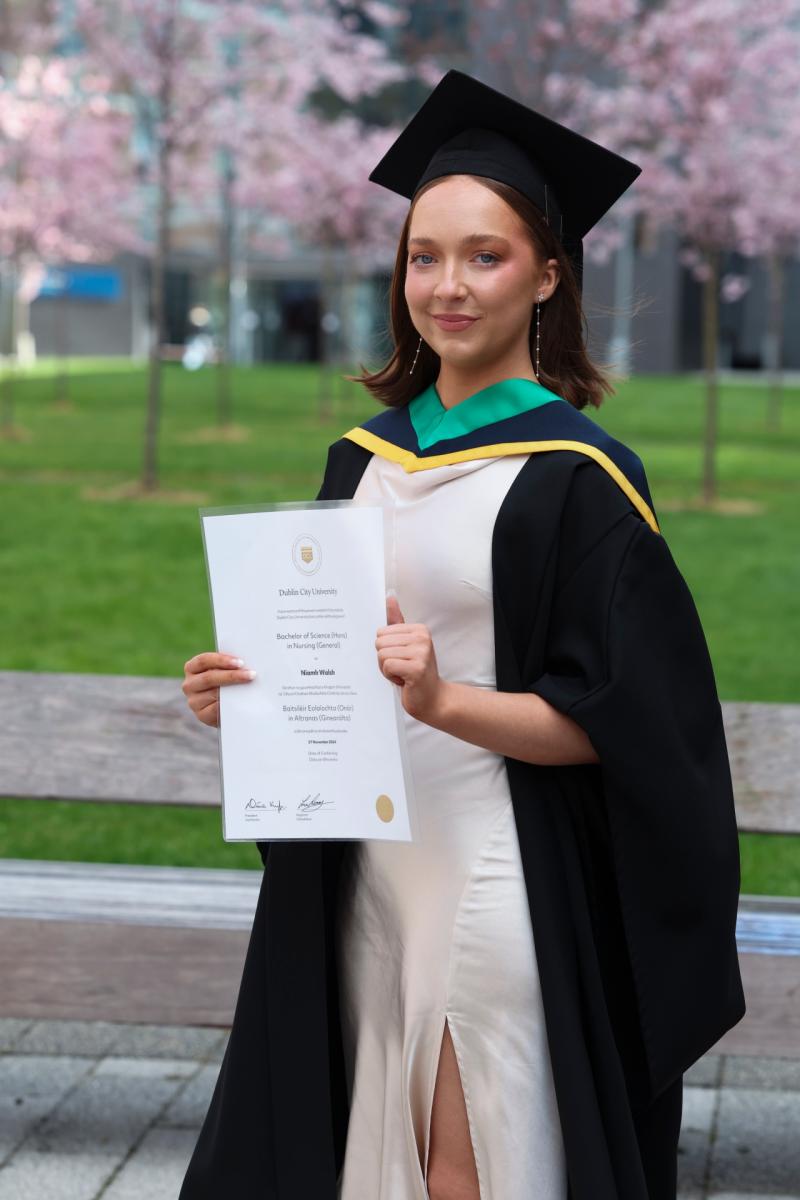 Niamh Walsh, BSc Nursing (General), at the recent Spring Graduations at DCU. Courtesy - Kyran O'Brien