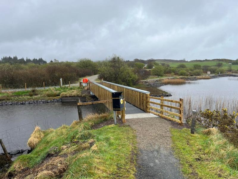 Lough Fea foot bridge has reopened to the public. 