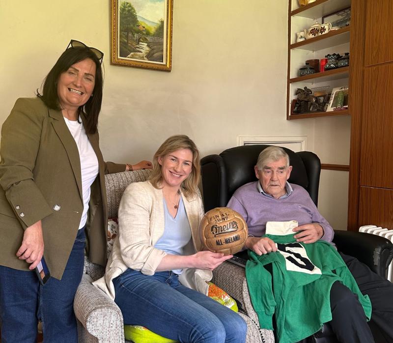 MEP Nina Carberry meets Louth GAA legend Patsy Coleman