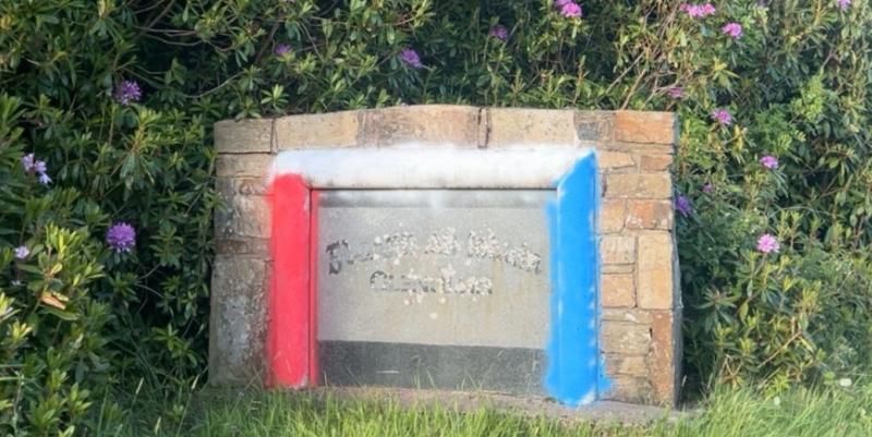 Anger over damage to Irish language sign and graffiti in Glenullin