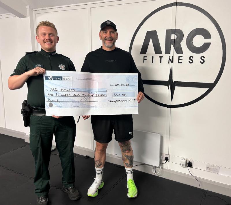 Ballyarnett Neighbourhood Policing Team officers complete marathon fundraiser for Derry's ARC Fitness