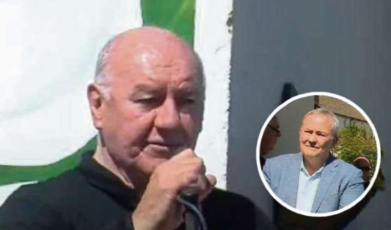Veteran Derry Republican Danny McBrearty  - inset: John Crawley.