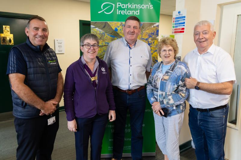 Cllr Ollie Bryant, Siobhan Conroy, Tullamore CU, Cllr Eddie Fitzpatrick, Jean Durkin Offaly Parkinsons and Cllr Declan Harvey