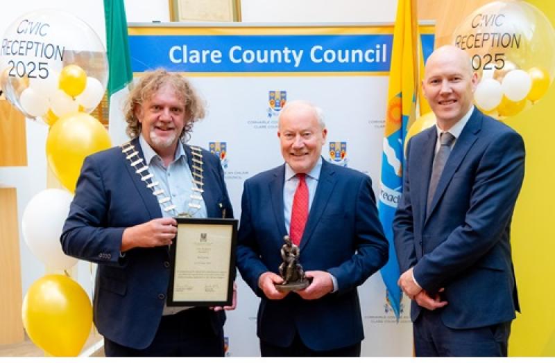 Council awards highest honour to Clare businessman and Ei Electronics founder Mick Guinee