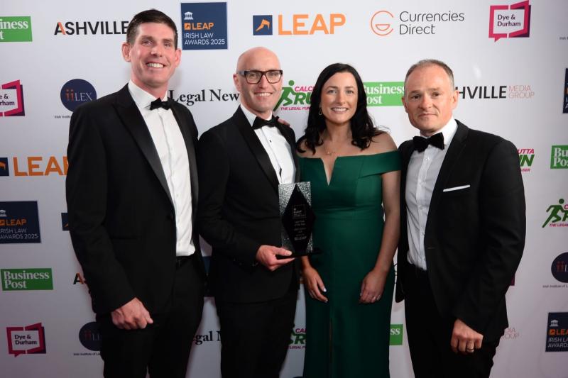 Clare-based law firm named Irish Law Firm of the Year at 2025 Irish Law Awards