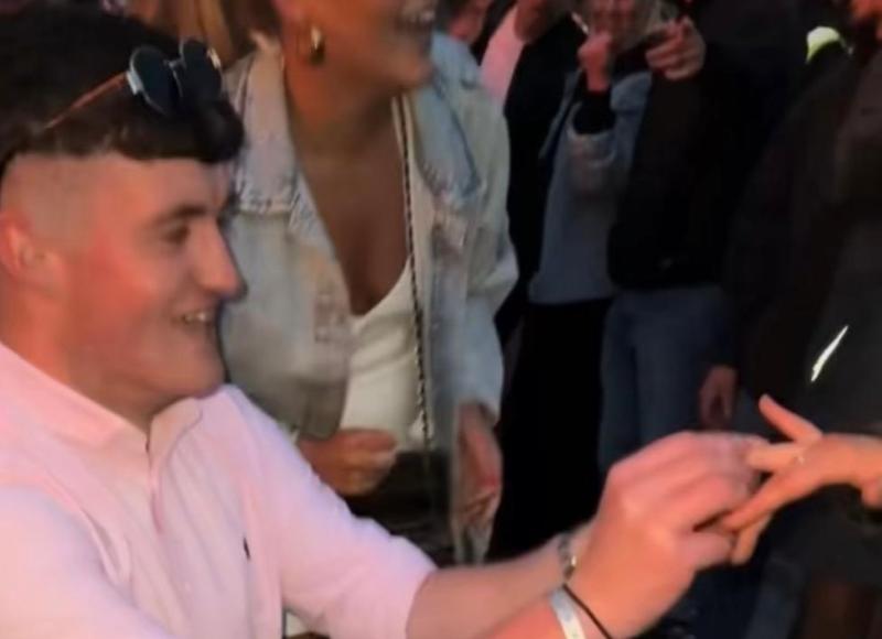 WATCH: Tipperary couple steal the show at Zach Bryan concert with adorable proposal!