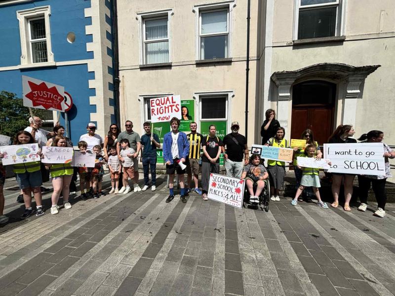 Protesters demand equality in education for Louth children with additional needs