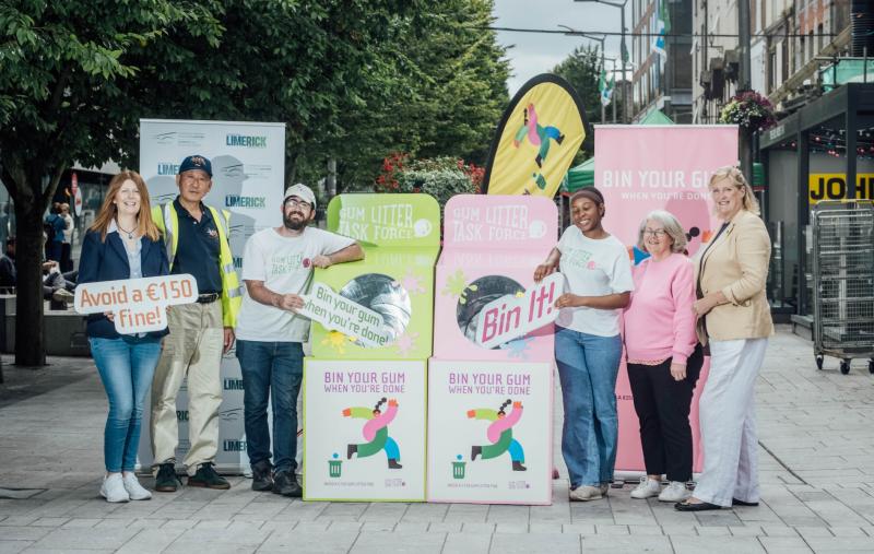 Gum Litter Taskforce arrives in Limerick encouraging positive gum litter disposal