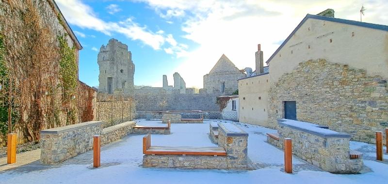 New parklet gives a riverside view of town's historic castle