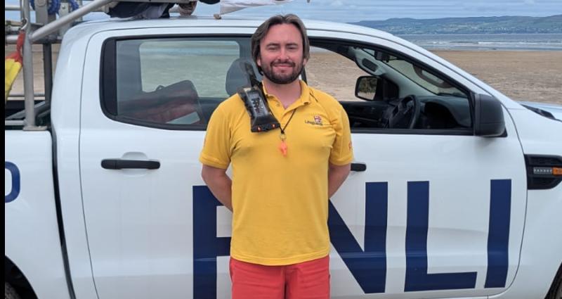 RNLI lifeguards rescue mother and daughter from rip current on Downhill Beach