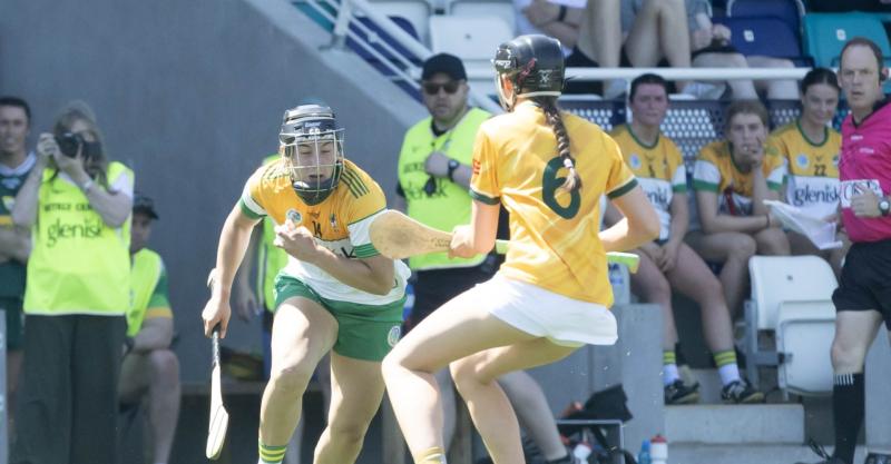 Camogie star flying the Offaly flag proudly in the county's most infamous border hotland