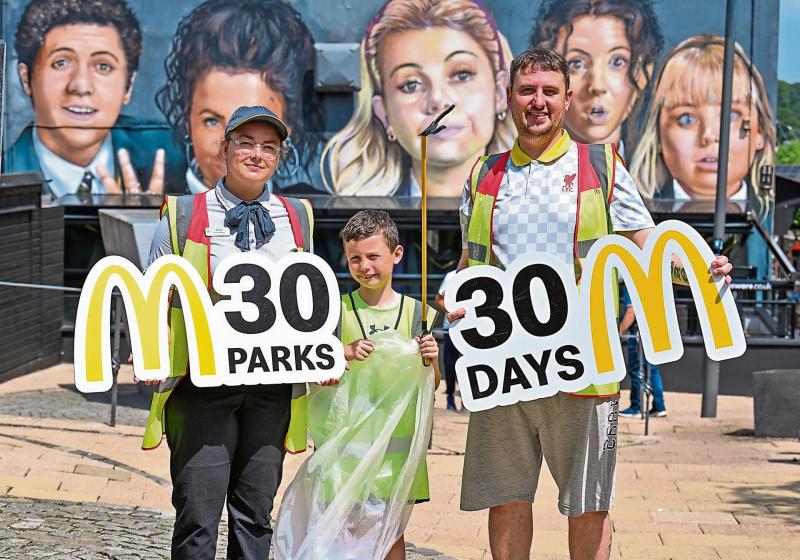 McDonald’s teams up with Trojans FC to tackle litter in Derry