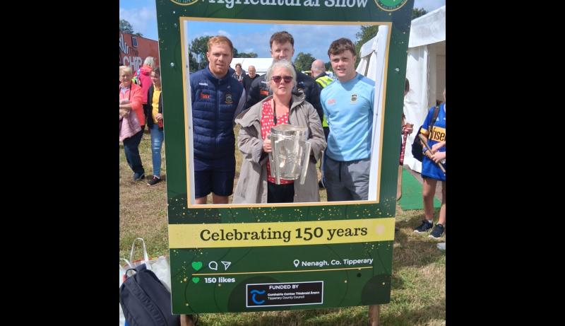 PICTURE: Tipperary hurling heroes take Liam MacCarthy Cup to agriculture show