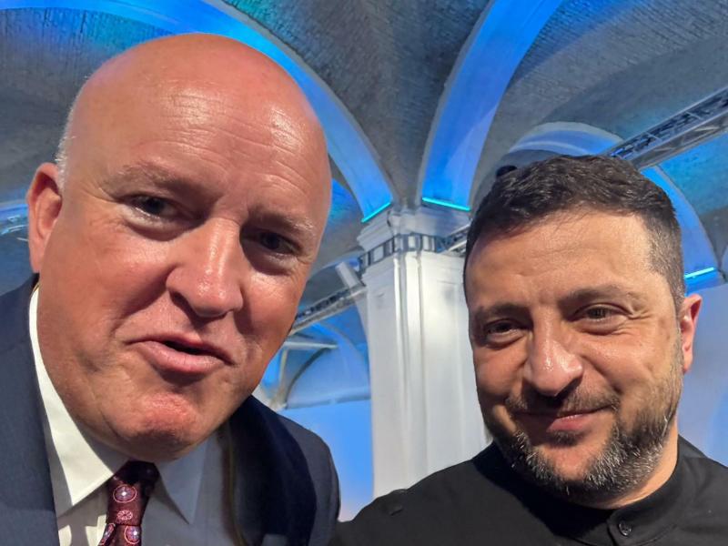 Kildare man meets Ukraine's President Zelenskyy