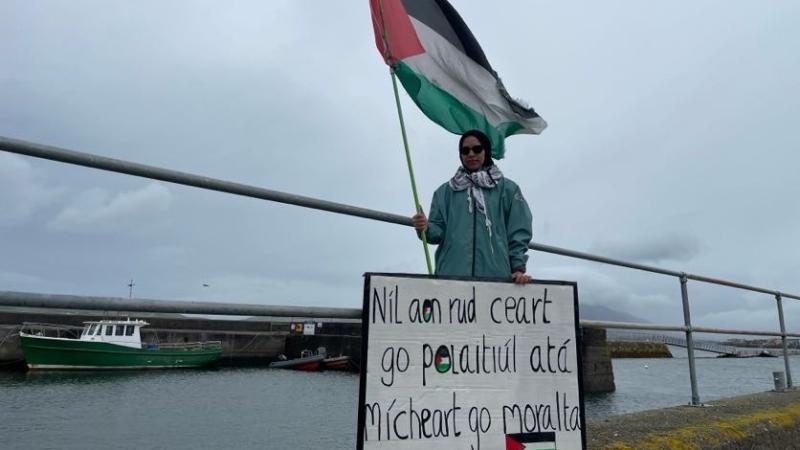 Ramelton gathers to mark the launch of the Global Sumud Flotilla to Gaza
