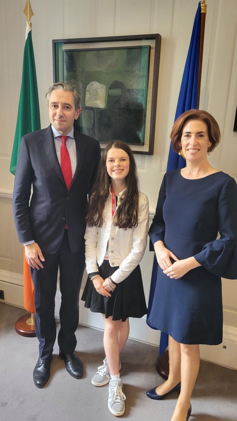 Tipperary teen says meeting with Tánaiste Simon Harris was 'a huge success'