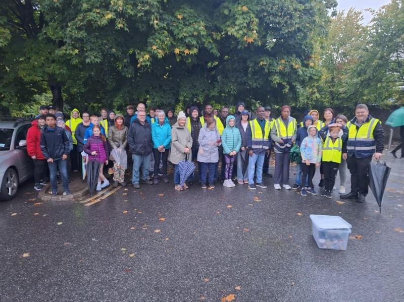 The large group observed a lot of bat activity in the town park and near the river