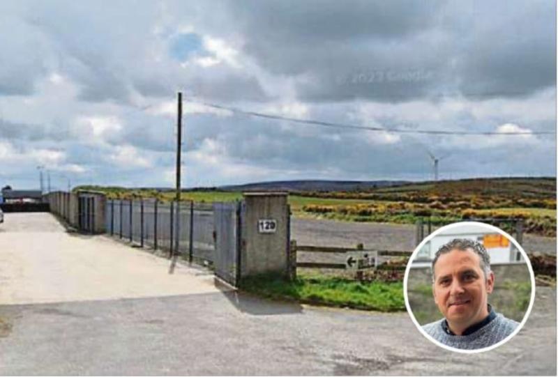 The site of the proposed development at Carrody Road. Inset: Sinn Fein councillor Christopher Jackson 