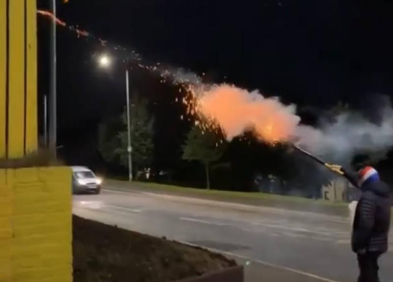 Police investigating report of masked youths firing fireworks at Waterside interface