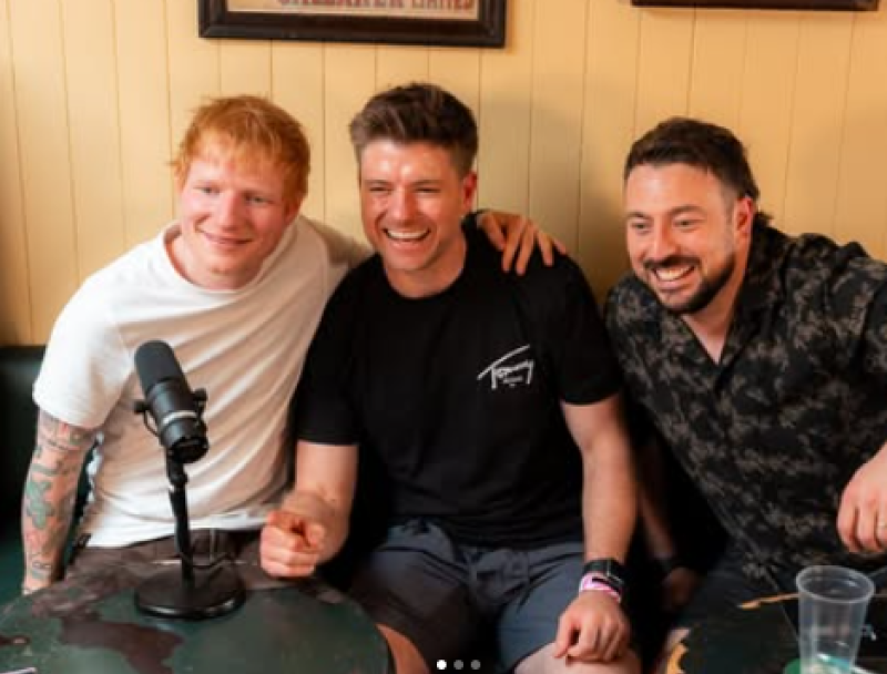 'I love being here' - Ed Sheeran appears on Tipperary's the 2 Johnnies podcast