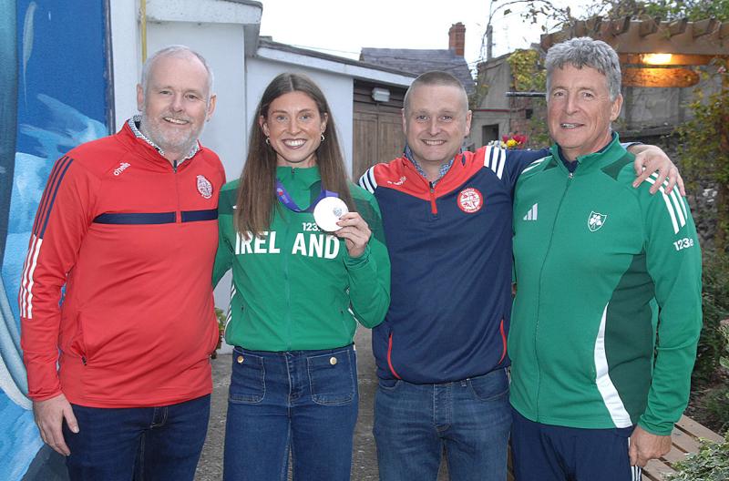 Dundalk's Kate O'Connor received a hero's welcome in her home town